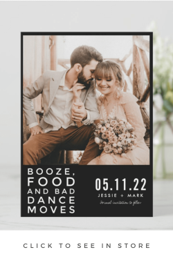 Funny Booze Bad Dance Moves Wedding Save the Date | Style Lily 